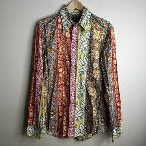 Lucky Brand Multicolor Floral Pattern Casual Button Down Shirt